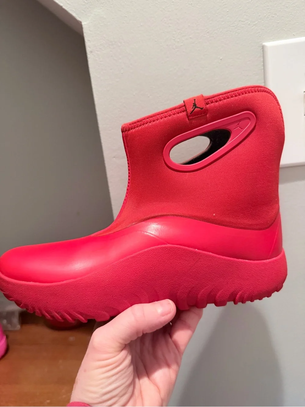 Jordan Lil Drip Rain Boots Girls Size 3 Youth Pink Waterproof Rubber Shoes
